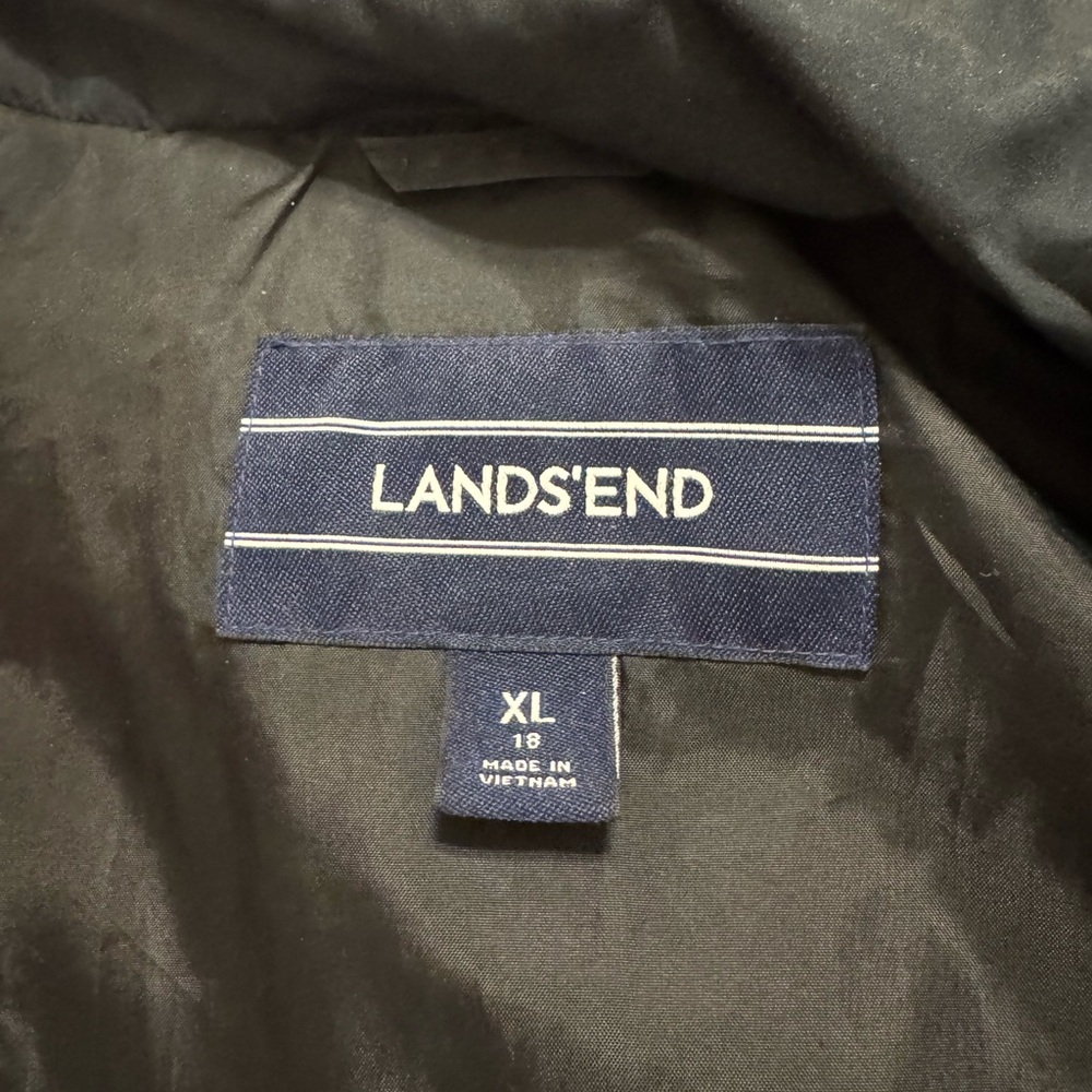 Lands' End Classic Black Outerwear